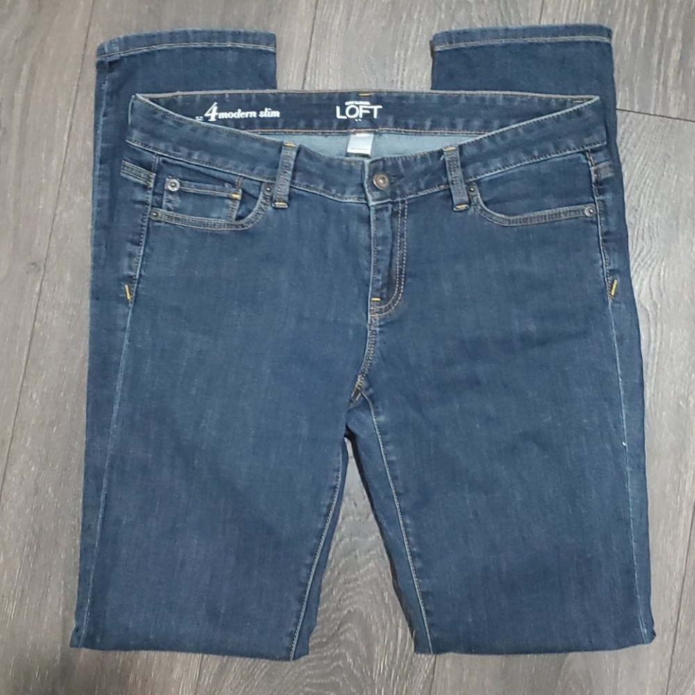 ❤ANN TAYLOR LOFT MODERN SLIM STRAIGHT JEANS 4 (27)